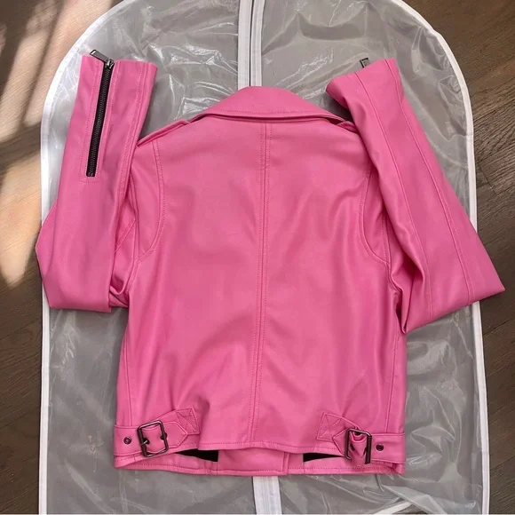 BCBGeneration Cropped Faux Leather Moto Jacket size xs - Picture 9 of 9